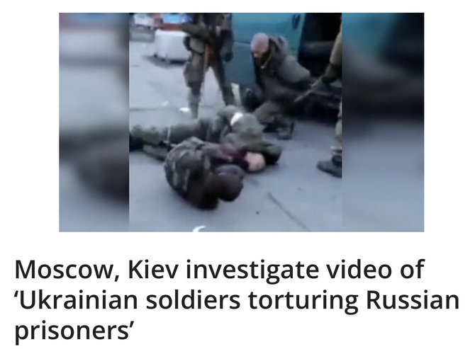 Ekrano nuotr. iš newsnpr.org/Teigiama, esą įraše užfiksuotas ukrainiečių elgesys su nelaisvėn paimtais Rusijos kariais