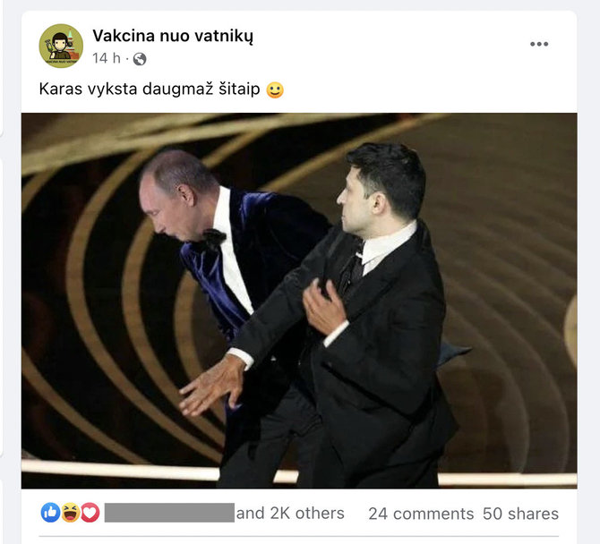 Ekrano nuotr. iš „Facebook“/Pakeista nuotrauka paplito internete