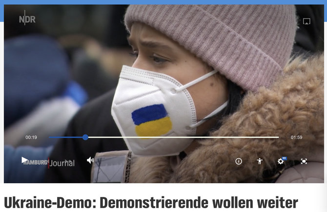 Ekrano nuotr. iš ndr.de/Vokietijoje vyko protestai prieš karą Ukrainoje