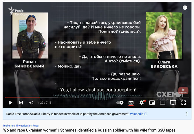 Ekrano nuotr. iš „YouTube“/Karys sulaukė žmonos prašymo prievartauti ukrainietes, tik nepamiršti apsaugos priemonių