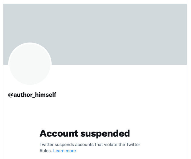 Ekrano nuotr. iš „Twitter“/Suspenduota Scotto Ritterio paskyra socialiniame tinkle „Twitter“