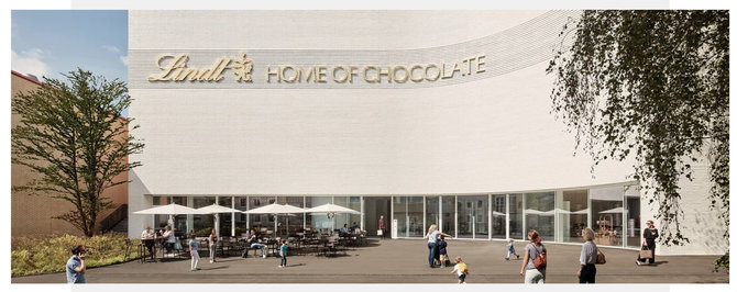 Ekrano nuotr. iš lindt-home-of-chocolate.com/Kompanijos „Lindt & Sprüngli“ pastato fasadas