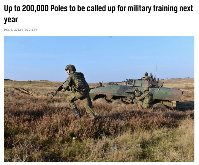 Ekrano nuotr. iš notesfrompoland.com/Lenkijoje planuojama rengti karinius mokymus, bet tai nėra mobilizacija