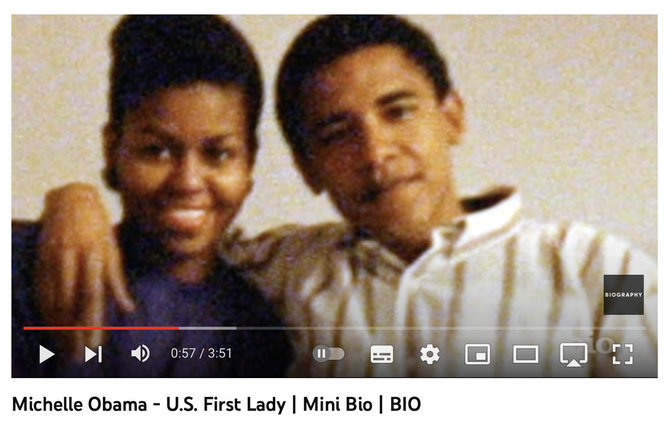 Ekrano nuotr. iš „YouTube“/Michelle ir Barackas Obamos
