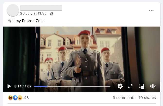 Ekrano nuotr. iš „Facebook“/Filmukas sulaukė dėmesio ir Lietuvoje