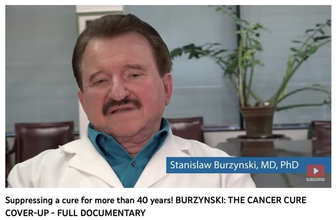 Ekrano nuotr. iš „Facebook“/Stanislawas R.Burzynskis, kuris skelbiasi sukūręs vaistus nuo vėžio