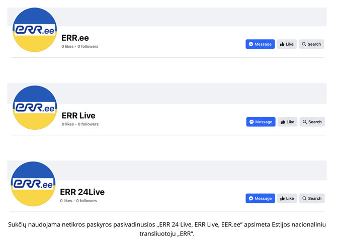 Ekrano nuotr. iš Debunk.org/Sukčiai prisidengė net Estijos visuomeniniu transliuotoju