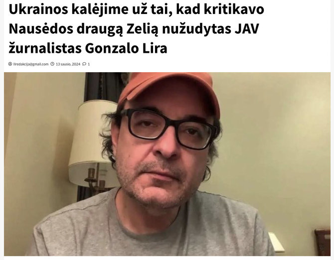 Ekrano nuotr. iš laisvas.info/Ir Lietuvoje aiškinama, esą Gonzalo Lira buvo nužudytas, nors už grotų jį pakirto pneumonija
