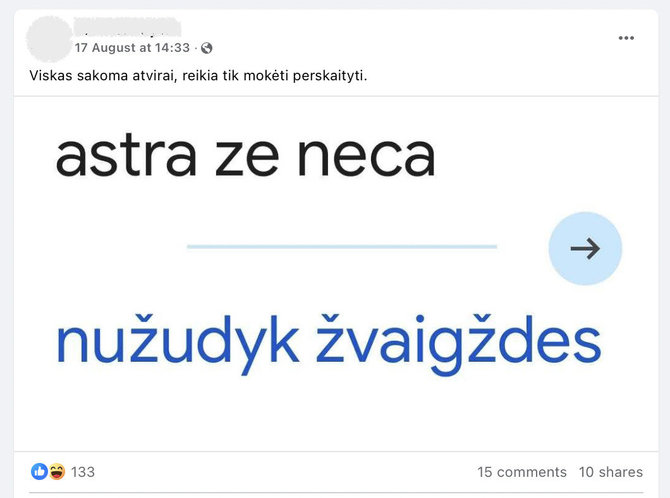 Ekrano nuotr. iš „Facebook“/Vakcinų skeptikai toliau ieško jų „trūkumų“