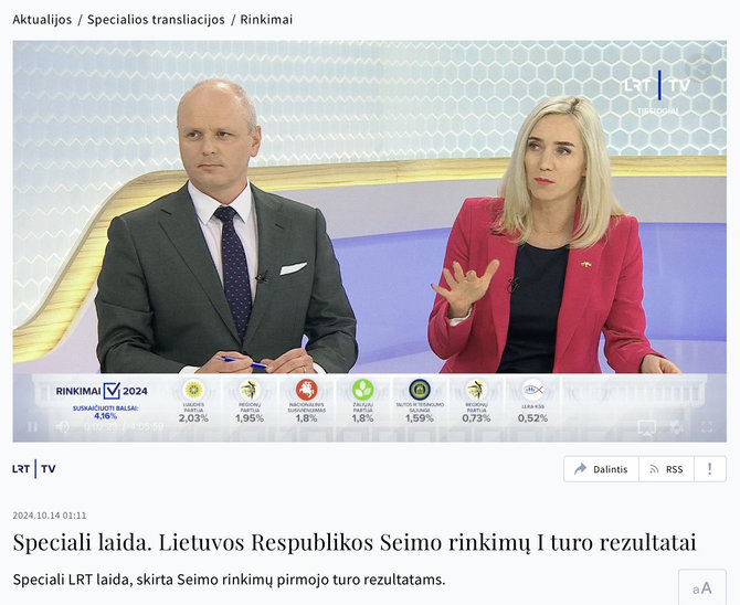 Ekrano nuotr. iš „Facebook“/Keičiantis suskaičiuotų balsų skaičiui, keitėsi ir rezultatai