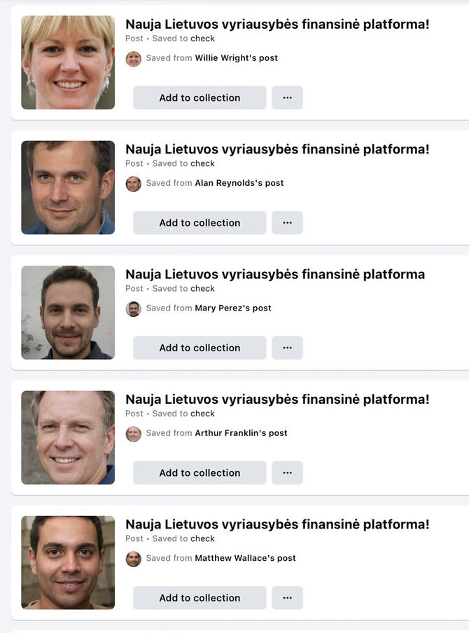 Ekrano nuotr. iš „Facebook“/Reklama su Viktorijos Čmilytės-Nielsen atvaizdu dalijamasi iš kitataučių (ir greičiausiai fiktyvių) paskyrų