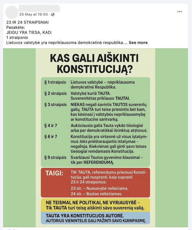 Ekrano nuotr. iš „Facebook“/Nekilnojamojo turto mokestis Lietuvoje jau seniai taikomas, bet dabar pradėta aiškinti, esą jis prasilenkia su Konstitucija