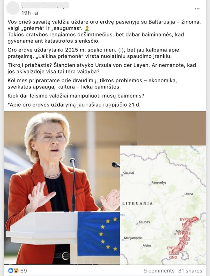 Ekrano nuotr. iš „Facebook“/Artėjant Rusijos ir Baltarusijos pratyboms „Zapad 2025“, socialiniuose tinkluose padaugėjo su jomis susijusios dezinformacijos