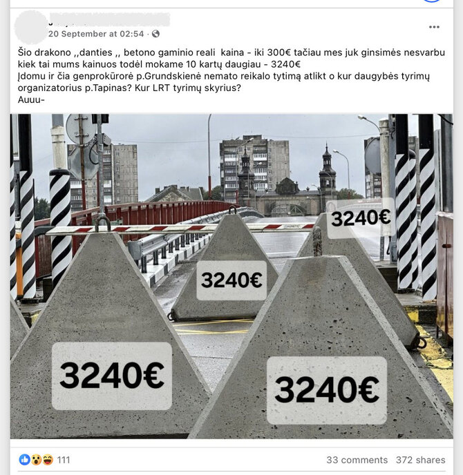 Internete skelbiama daugiau nei 10 kartų padidinta „drakono dantų kaina“