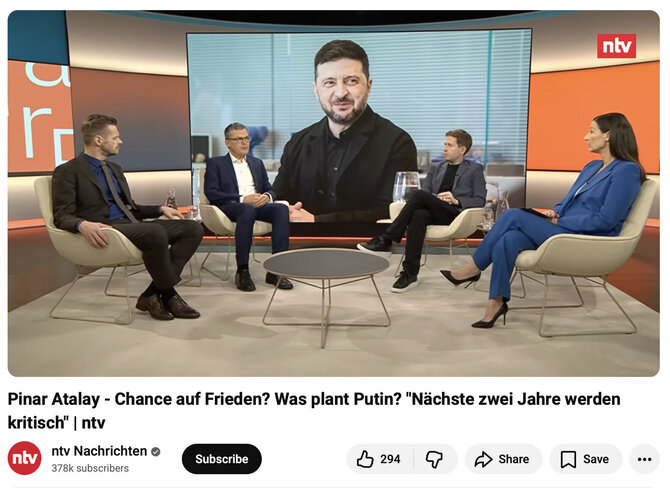 Ekrano nuotr. iš „Facebook“/Vokietijos parlamentaras Roderichas Kiesewetteris apie Baltarusijoje galimai dislokuotus šimtus tūkstančių Rusijos karių užsiminė TV laidoje „Pinar Atalay“