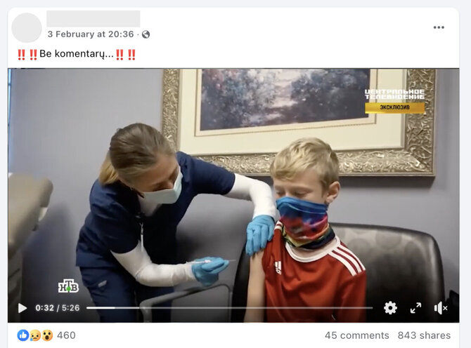 Ekrano nuotr. iš „Facebook“/Melaginga informacija apie vakcinas nuo COVID-19 įspūdį padarė šimtams internautų