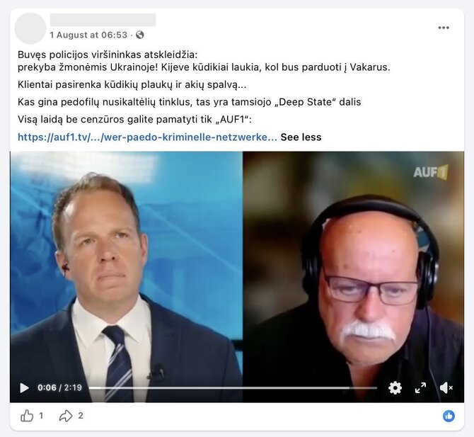 Ekrano nuotr. iš „Facebook“/Pasakojimai apie prekybą žmonėmis, ypač - vaikais Ukrainoje yra mėgstamas propagandos naratyvas