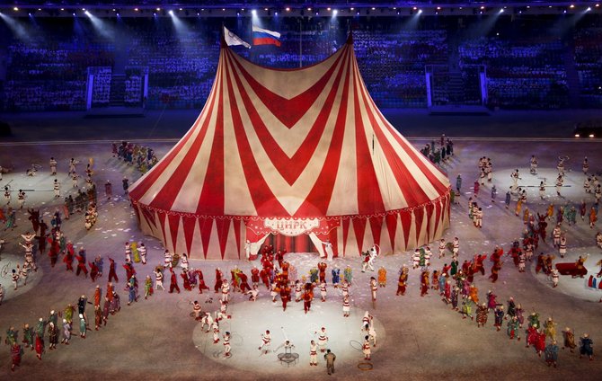 AFP/„Scanpix“ nuotr./Sočio olimpinių žaidynių uždarymo ceremonija