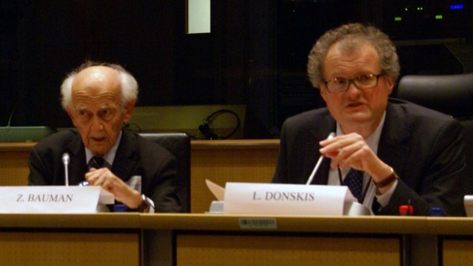 15min nuotr./Z. Baumanas ir L. Donskis diskusijoje Briuselyje