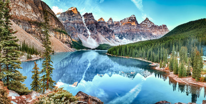 Shutterstock.com nuotr./Moreino ežeras, Kanada