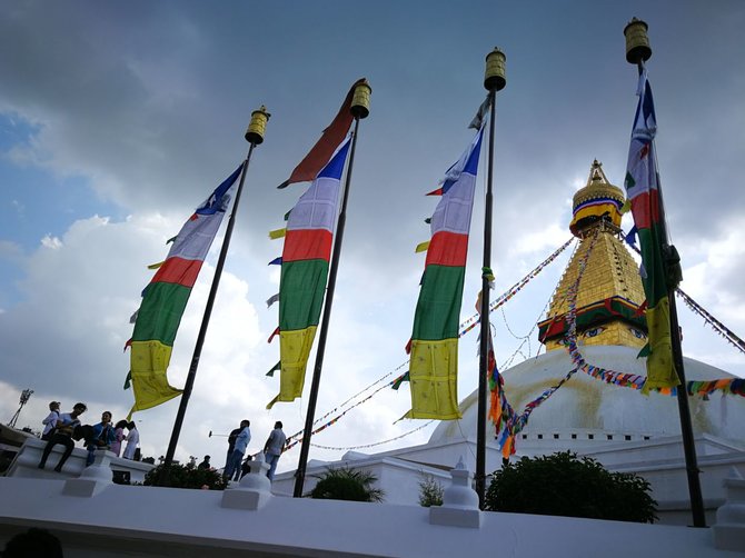 G.Juocevičiūtės nuotr./Baudanato stupa - viena įspūdingiausių budistinių šventovių Pietų Azijoje
