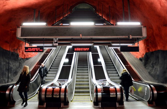 „Scanpix“/„SIPA“ nuotr./Stokholmo metro