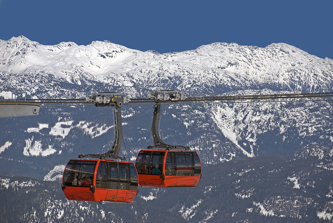 Shutterstock.com nuotr./Peak 2 Peak gondola Kanadoje