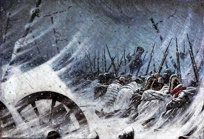 Prancūzai kare su Rusija. V.Vereščiagino paveikslas