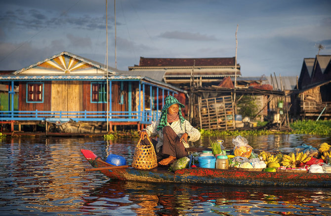 Shutterstock.com nuotr./Tonle Sapas, Kambodža