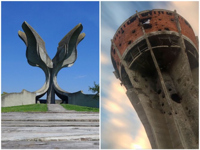 123rf.com nuotr./Slovanija: paminklas koncentracijos stovyklos aukoms ir Vukovaro vandens bokštas