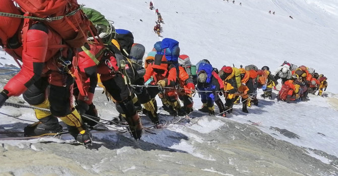 „Scanpix“/AP nuotr./Spūstys ant Everesto