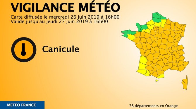 „Meteo-France“ iliustr./Dviejuose trečdaliuose šalies numatomi mažiausiai 39 laipsniai, pranešė meteorologijos tarnyba „Meteo-France“.