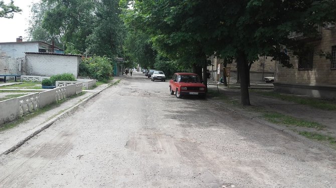 V.Mikaičio nuotr./Mūsų namų Charkove kiemas