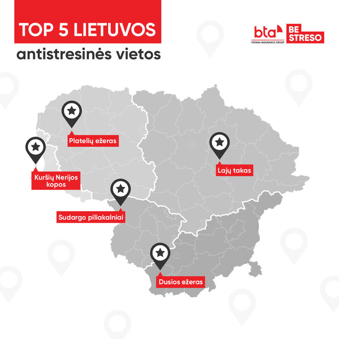 Lietuvos antistresinių vietų TOP5