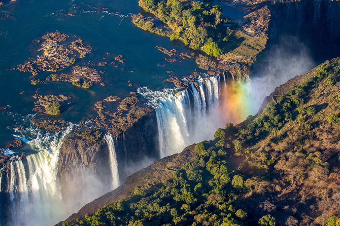 Shutterstock.com nuotr. / Viktorijos krioklys, Zambija ir Zimbabvė