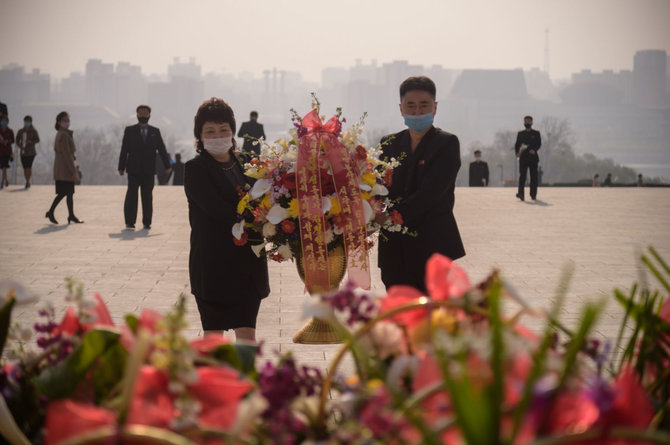 AFP/„Scanpix“ nuotr./Šiaurės Korėja koronaviruso pandemijos metu