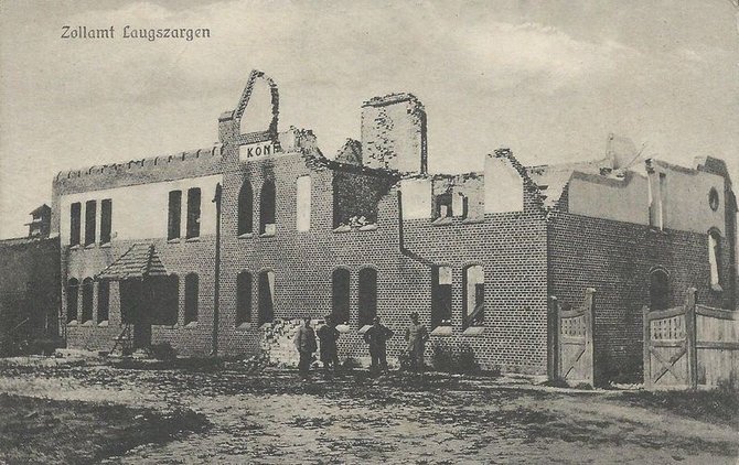 Muziejaus archyvo nuotr./Ardoma Lauksargių muitinė apie 1916 m.