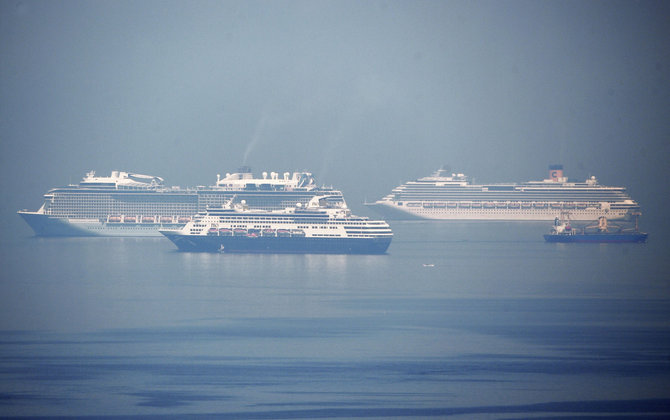 AFP/„Scanpix“ nuotr./Prišvartuoti kruiziniai laivai