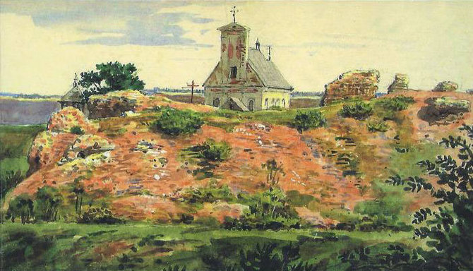  K. Rusetsky , 1846/Geranainių pilies griuvėsiai ir bažnyčia
