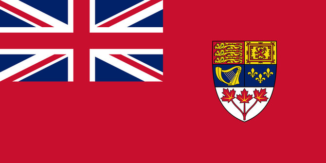 „Wikimedia Commons“ nuotr./Neoficiali Kanados vėliava, naudota iki 1965 metų