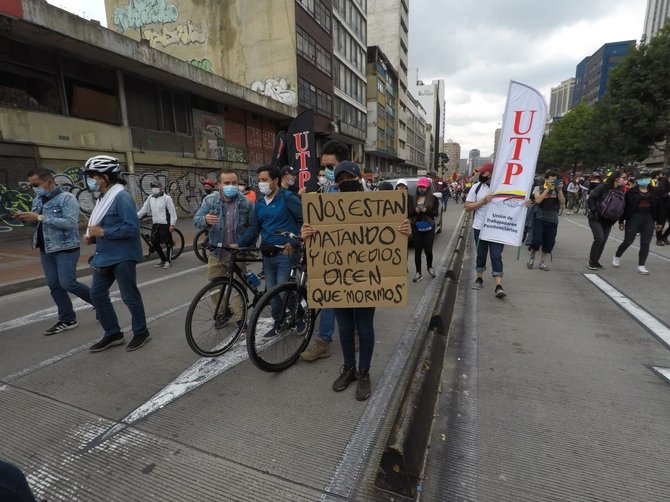 Byron Jimenez nuotr./Protestai Kolumbijoje