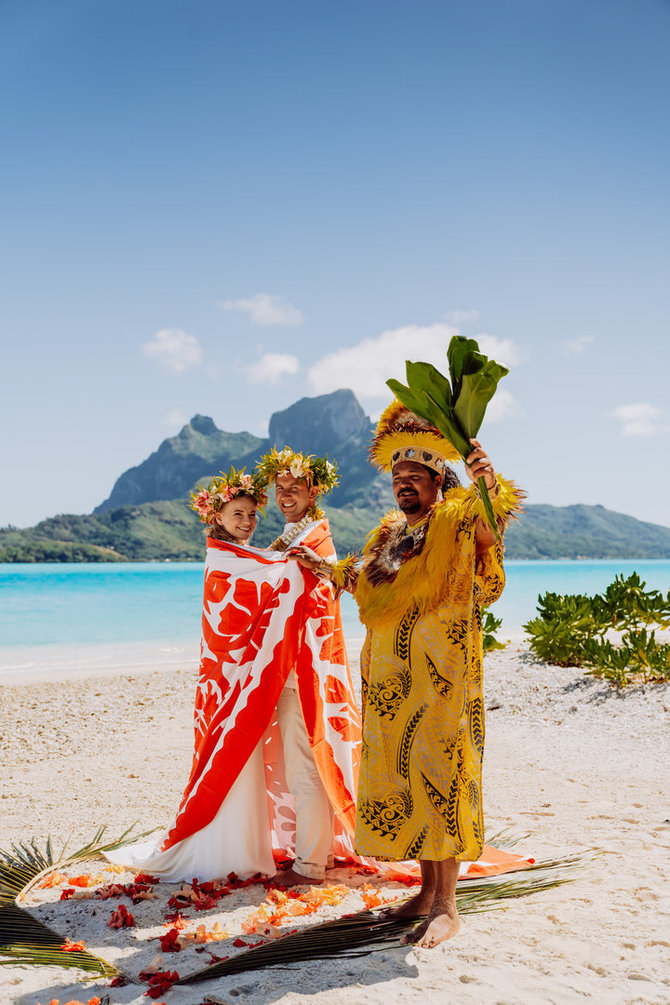 Marc Gerard nuotr./Rugilės ir Ričardo vestuvės Prancūzijos Polinezijoje