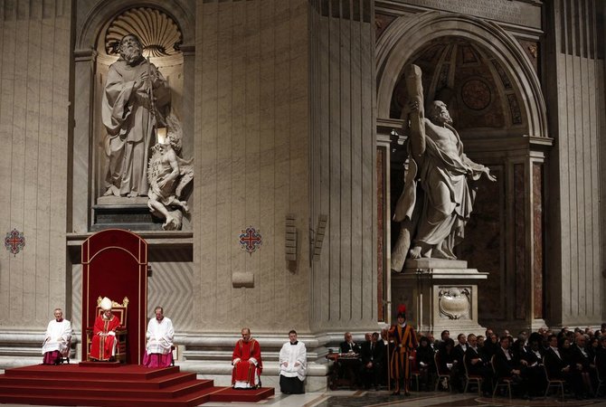 AFP/„Scanpix“ nuotr./Popiežius Pranciškus Vatikane