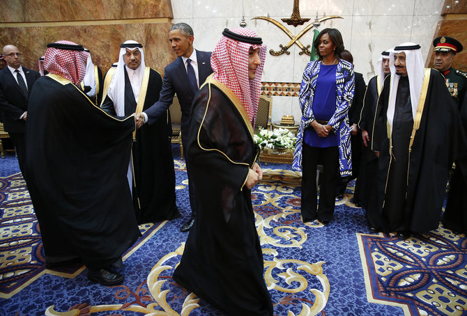 „Reuters“/„Scanpix“ nuotr./Barackas Obama Saudo Arabijoje