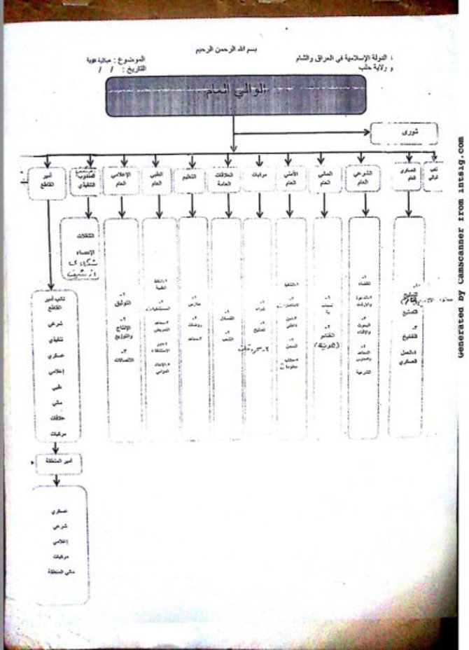 „Spiegel“ iliustr./Haji Bakro schema, kaip turėtų atrodyti IS administracijos strukūra