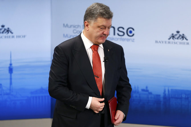 „Reuters“/„Scanpix“ nuotr./Ukrainos prezidentas Petro Porošenka