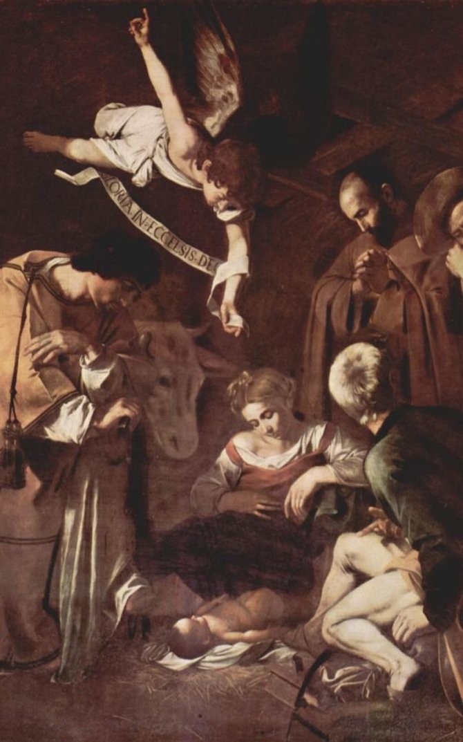 Caravaggio „Jėzaus gimimas“ 