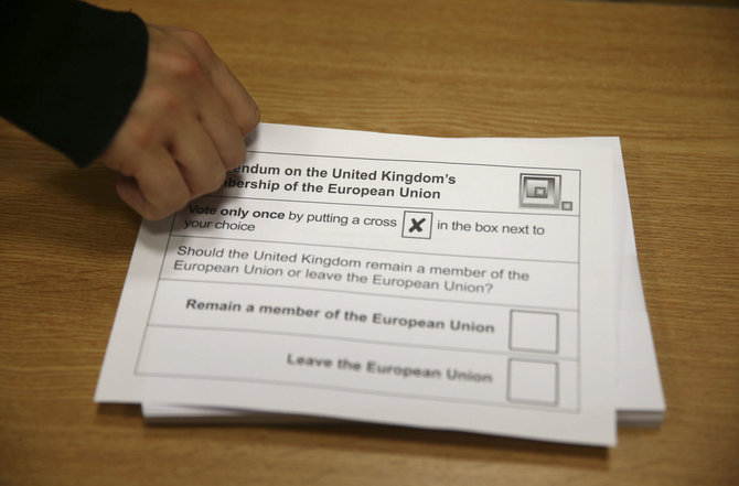 „Reuters“/„Scanpix“ nuotr./Referendumas Didžiojoje Britanijoje