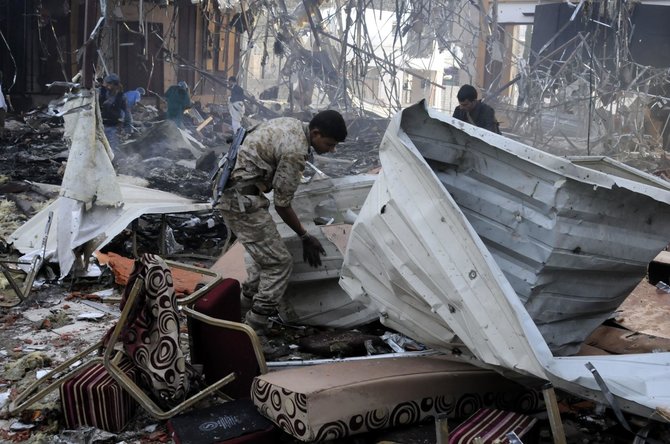 „Scanpix“/„Xinhua“/„Sipa USA“ nuotr./Po oro smūgių Jemene