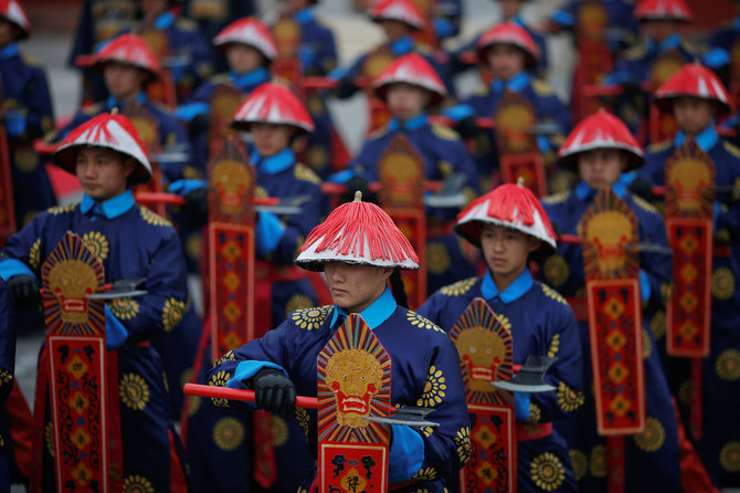„Reuters“/„Scanpix“ nuotr./Naujųjų metų sutikimas Kinijoje